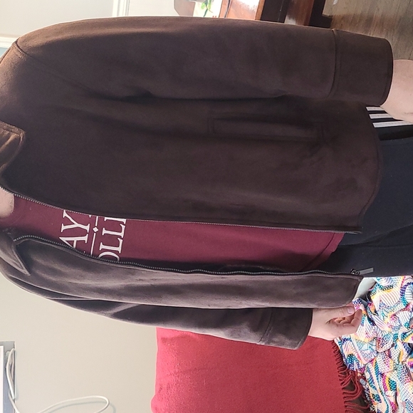 Perry Ellis Portfolio Suede Jacket Men's Large - Picture 4 of 5